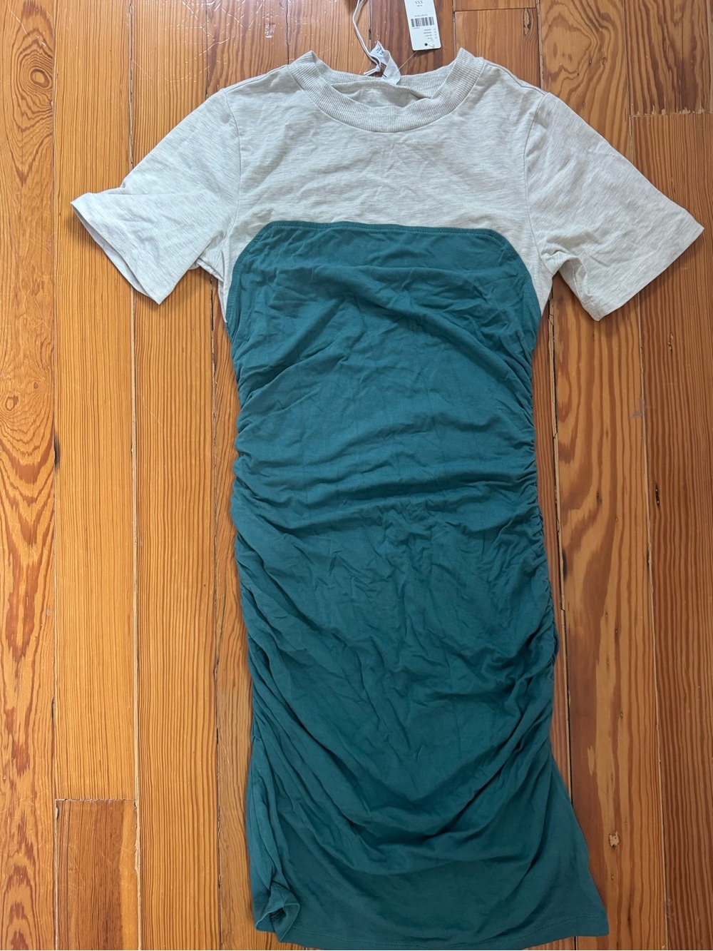 NWT Daily Practice Colorblock Ruched Mini Dress - Picture 3 of 7